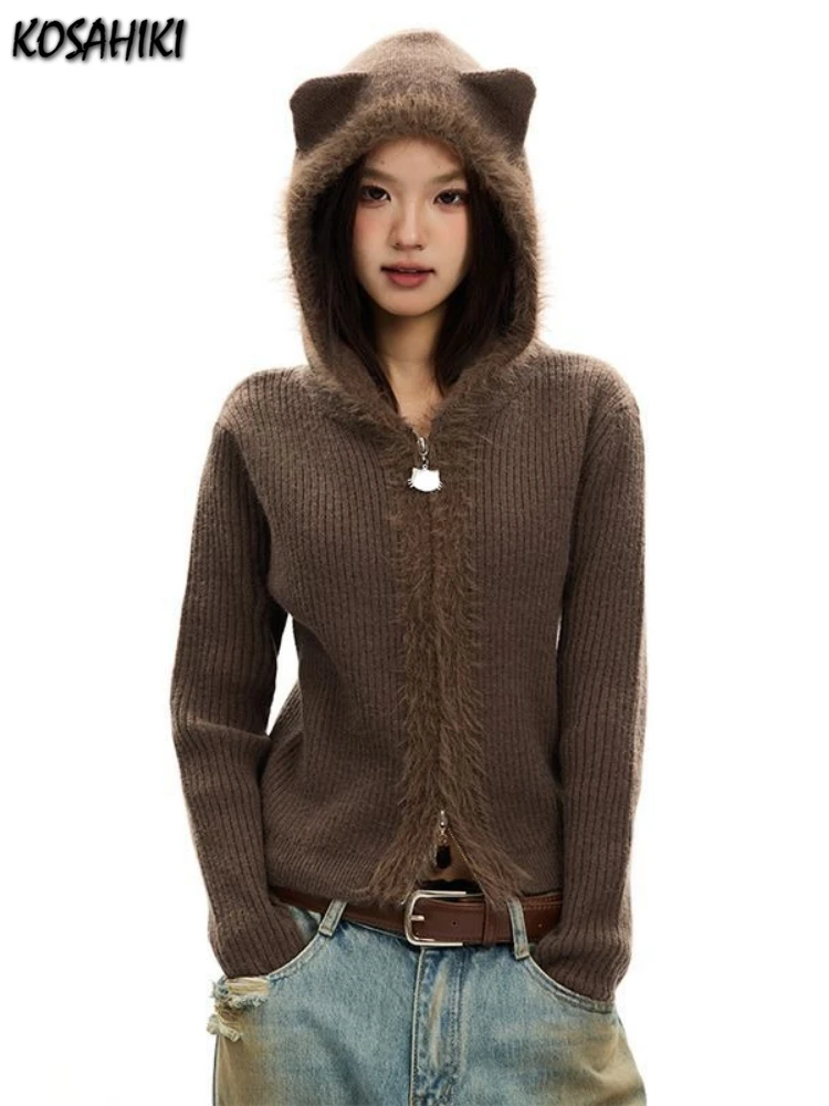 2025 Y2k Aesthetic Fur Patchwork Hooded Cardigan Streetwear Slim Fit Vintage Grunge Tops Autumn Dual Zippers Harajuku Sweater
2025 Y2k Aesthetic Fur Patchwork Hooded Cardigan Streetwear Slim Fit Vintage Grunge Tops Autumn Dual Zippers Harajuku Sweater