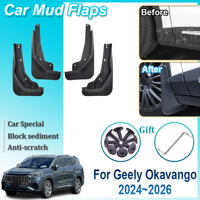 For Geely Okavango 2025 Haoyue L 2024 2026 MK2 Anti-splash Mudguards Front Rear Fenders Wheel Covers MudFlaps Cars Accessories
For Geely Okavango 2025 Haoyue L 2024 2026 MK2 Anti-splash Mudguards Front Rear Fenders Wheel Covers MudFlaps Cars Accessories
