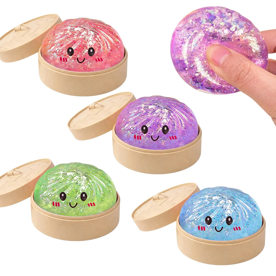 Cute Mini Colorful 4 Styles Glitter Dumpling Squishy with Box Dumplings Sensory Squeeze Toy for Stress Relief Toys
Cute Mini Colorful 4 Styles Glitter Dumpling Squishy with Box Dumplings Sensory Squeeze Toy for Stress Relief Toys