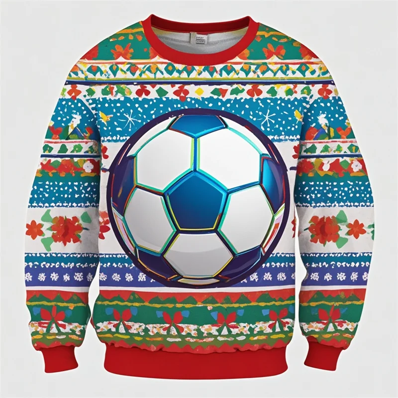 New Christmas Football Ball Sweatshirt Men Kids Fashion Xmas Pullover For Boys Pullover Crew Neck Hoodies Party Holiday Mens Top
New Christmas Football Ball Sweatshirt Men Kids Fashion Xmas Pullover For Boys Pullover Crew Neck Hoodies Party Holiday Mens Top