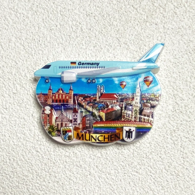 3D Resin Fridge Magnet - Munich, Germany - Colorful Cityscape with Airplane - Perfect Travel Souvenir and Home Decor Item
3D Resin Fridge Magnet - Munich, Germany - Colorful Cityscape with Airplane - Perfect Travel Souvenir and Home Decor Item