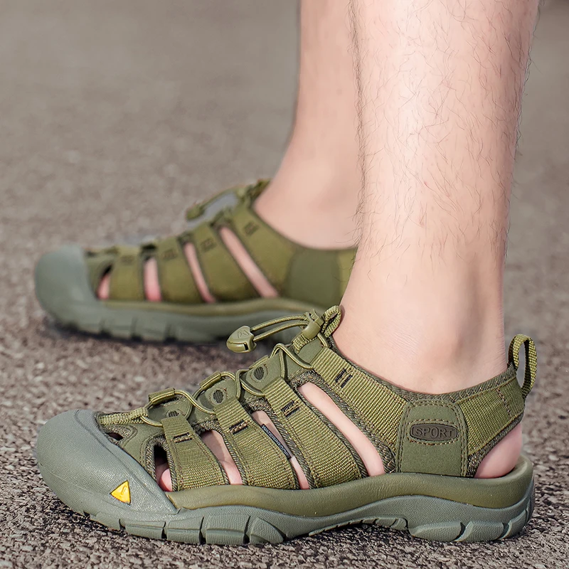 Quality Leather Sandals Men Summer New Leather Breathable Baotou Outdoor Casual Shoes Comfort Tide Non-slip Flats Beach Sandals
Quality Leather Sandals Men Summer New Leather Breathable Baotou Outdoor Casual Shoes Comfort Tide Non-slip Flats Beach Sandals