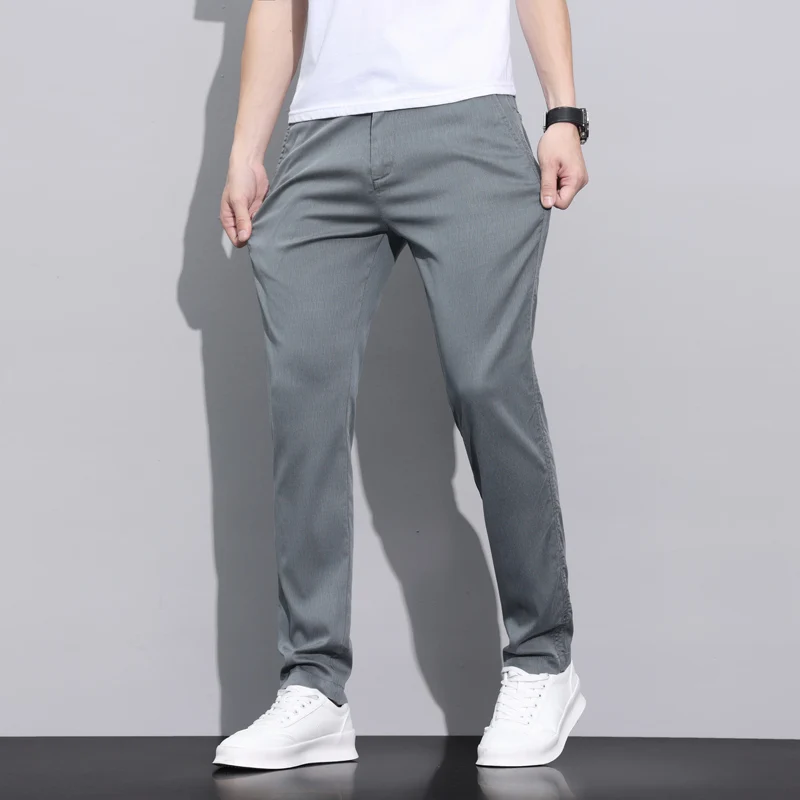 Clothing Summer Lyocell Fabric Men's Casual Pants Thin Slim Elastic Waist Business Korean Work Stretch Trousers New 2025
Clothing Summer Lyocell Fabric Men's Casual Pants Thin Slim Elastic Waist Business Korean Work Stretch Trousers New 2025