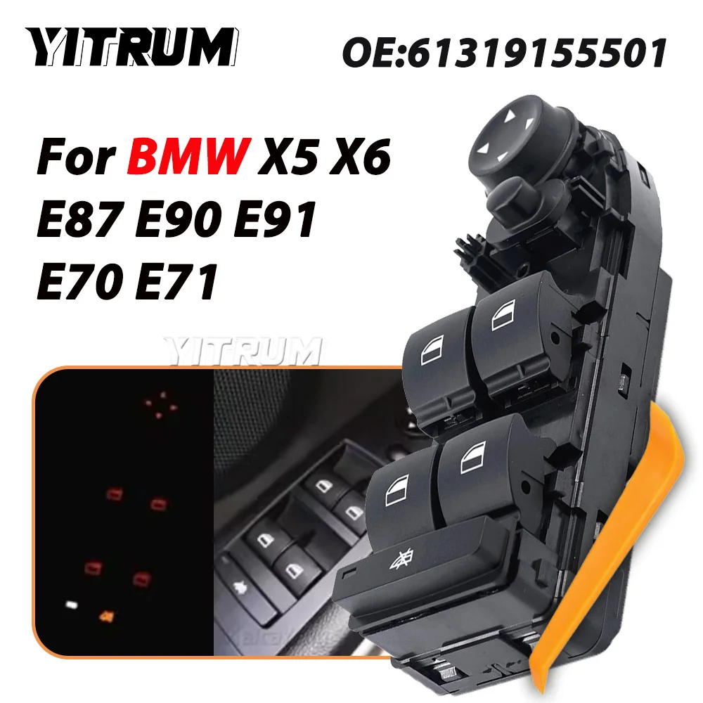 YITRUM 61319155501 61316948623 For BMW X5 X6 E87 E90 E91 E70 E71 18P 2007-2014 Master Driver Side Window Power Switch
YITRUM 61319155501 61316948623 For BMW X5 X6 E87 E90 E91 E70 E71 18P 2007-2014 Master Driver Side Window Power Switch