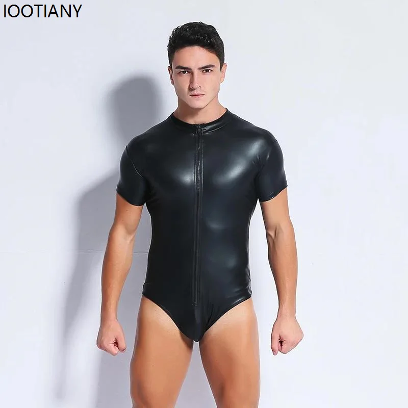 Short Sleeve Zipper Latex Men Tights Gothic Faux Leather Bodysuit Cosplay Sexy Black Pvc Latex Gay Bodysuit Tights Club Costume
Short Sleeve Zipper Latex Men Tights Gothic Faux Leather Bodysuit Cosplay Sexy Black Pvc Latex Gay Bodysuit Tights Club Costume