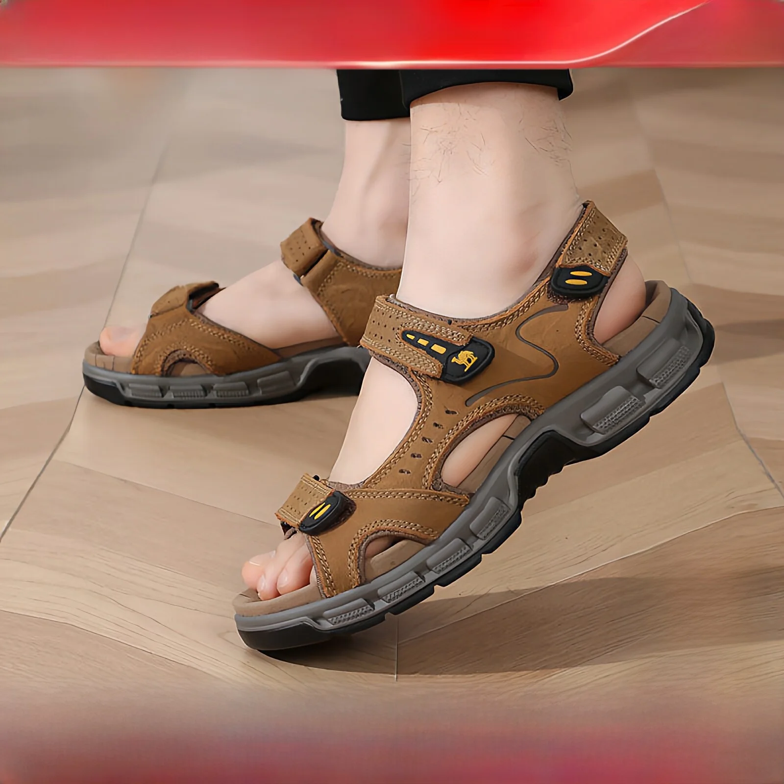 Camel Men's Summer New Leather Soft Bottom Casual Sandals Outdoor Anti-slip Sports Beach Shoes Breathable Slip-On Thick Sole
Camel Men's Summer New Leather Soft Bottom Casual Sandals Outdoor Anti-slip Sports Beach Shoes Breathable Slip-On Thick Sole