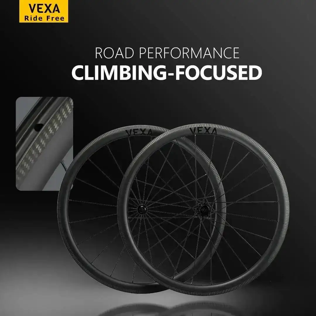 VEXA ROAD PERFORMANCE-Rim Brake Carbon Wheelset 4 pawls Hub Wing20 Spoke Wheelset Tubeless 19mm Inner S&S Steel Bearing
VEXA ROAD PERFORMANCE-Rim Brake Carbon Wheelset 4 pawls Hub Wing20 Spoke Wheelset Tubeless 19mm Inner S&S Steel Bearing