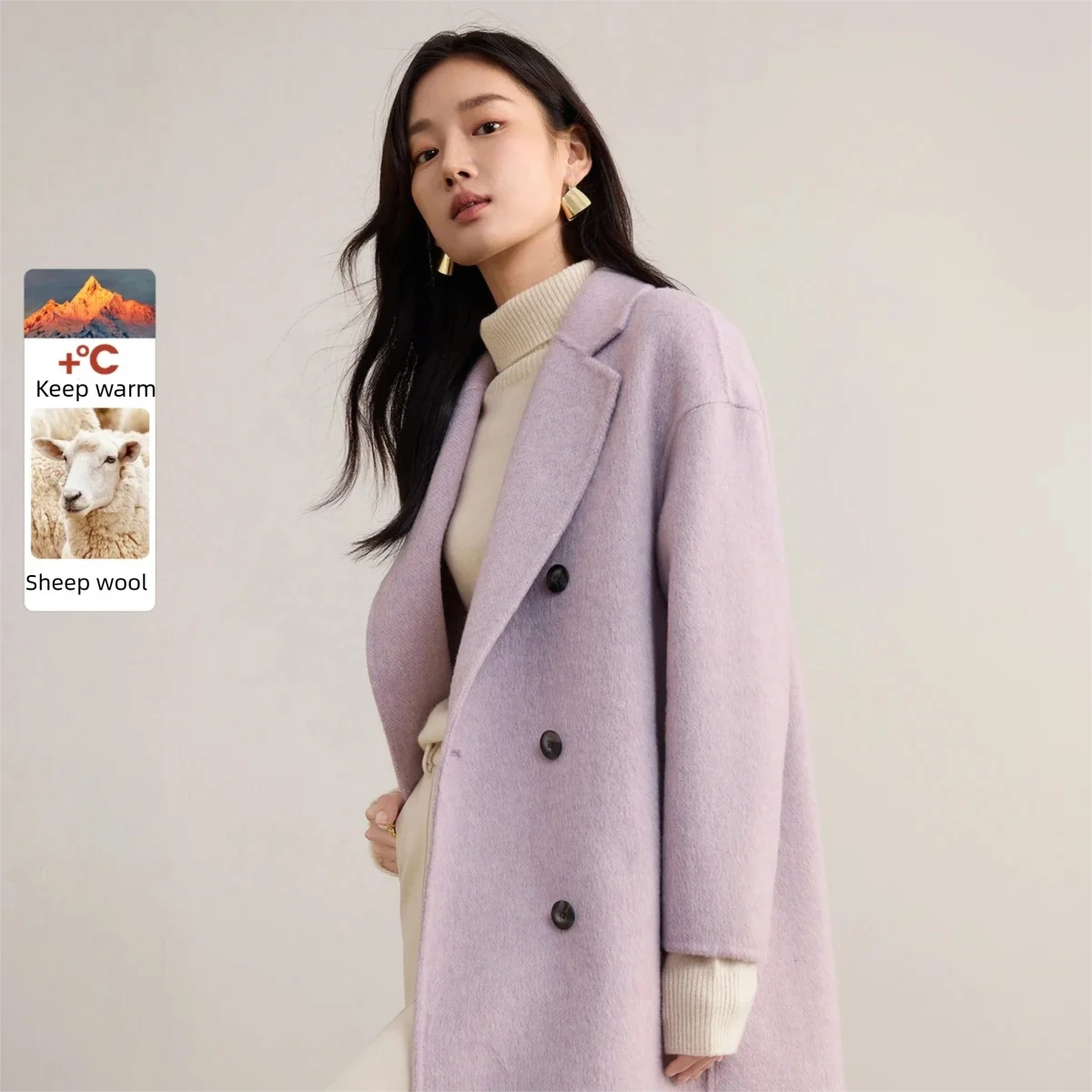 SENTUBILA Woolen Coats Women Double Breasted Long Sleeve Lapel Jackets Warm Female Winter 2026 Overcoat Office Lady W54OA8789
SENTUBILA Woolen Coats Women Double Breasted Long Sleeve Lapel Jackets Warm Female Winter 2026 Overcoat Office Lady W54OA8789