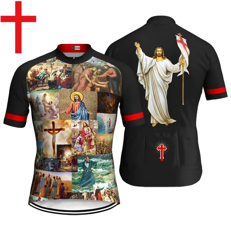 Cycling Jersey Jesus Short Sleeve Road Clothes Motocross Climbing Shirt MTB Bike Jacket Church Top Outwear Wear Uniform God
Cycling Jersey Jesus Short Sleeve Road Clothes Motocross Climbing Shirt MTB Bike Jacket Church Top Outwear Wear Uniform God
