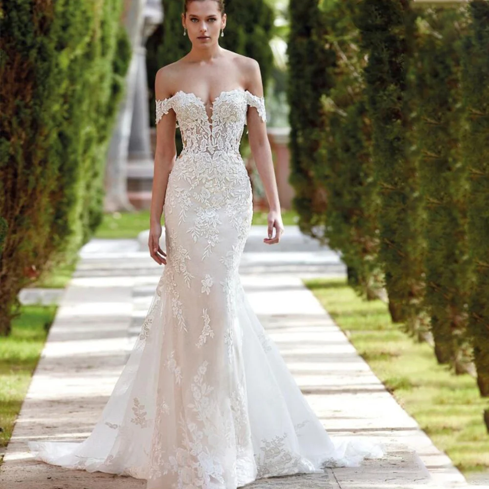 Sexy Mermaid Wedding Dress Lace Off The Shoulder Long Train Backless For Women Bridal Gowns Robe De Mariee Custom Made Gorgeous
Sexy Mermaid Wedding Dress Lace Off The Shoulder Long Train Backless For Women Bridal Gowns Robe De Mariee Custom Made Gorgeous