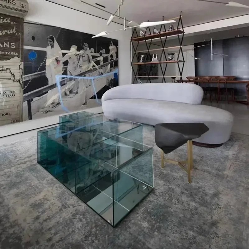 LHY26 ss new Designer modern coffee table minimalist high-end living room rectangular transparent glass low tableSS 8617
LHY26 ss new Designer modern coffee table minimalist high-end living room rectangular transparent glass low tableSS 8617