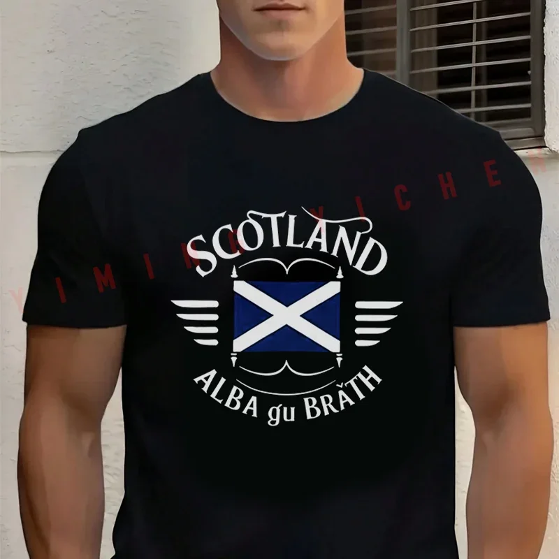 Men T-Shirt SCOTLAND ALBA Gu BRÀTH Slogan & Scottish Flag Print Moto Tshirt Moto Cotton O-neck Short Sleeve Fashion Tee
Men T-Shirt SCOTLAND ALBA Gu BRÀTH Slogan & Scottish Flag Print Moto Tshirt Moto Cotton O-neck Short Sleeve Fashion Tee