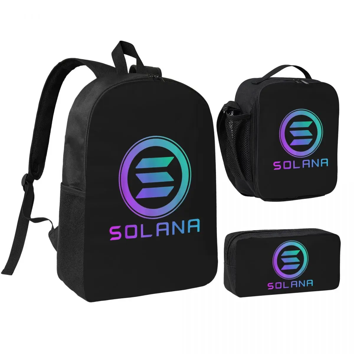 Solana Cryptocurrency - Solana SOL Backpack Student BookBag School Bag Laptop Shoulder Bags 3ps Insulated Lunch Bag Pencil Case
Solana Cryptocurrency - Solana SOL Backpack Student BookBag School Bag Laptop Shoulder Bags 3ps Insulated Lunch Bag Pencil Case