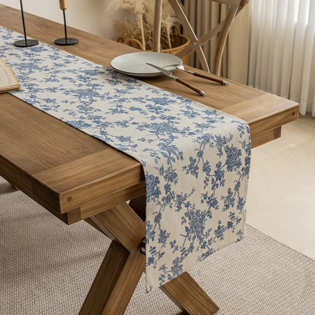 Retro Table Runner Blue Floral Kitchen Rectangle Table Runner Kitchen Table Decoration Indoor Outdoor Home Party Supplies
Retro Table Runner Blue Floral Kitchen Rectangle Table Runner Kitchen Table Decoration Indoor Outdoor Home Party Supplies