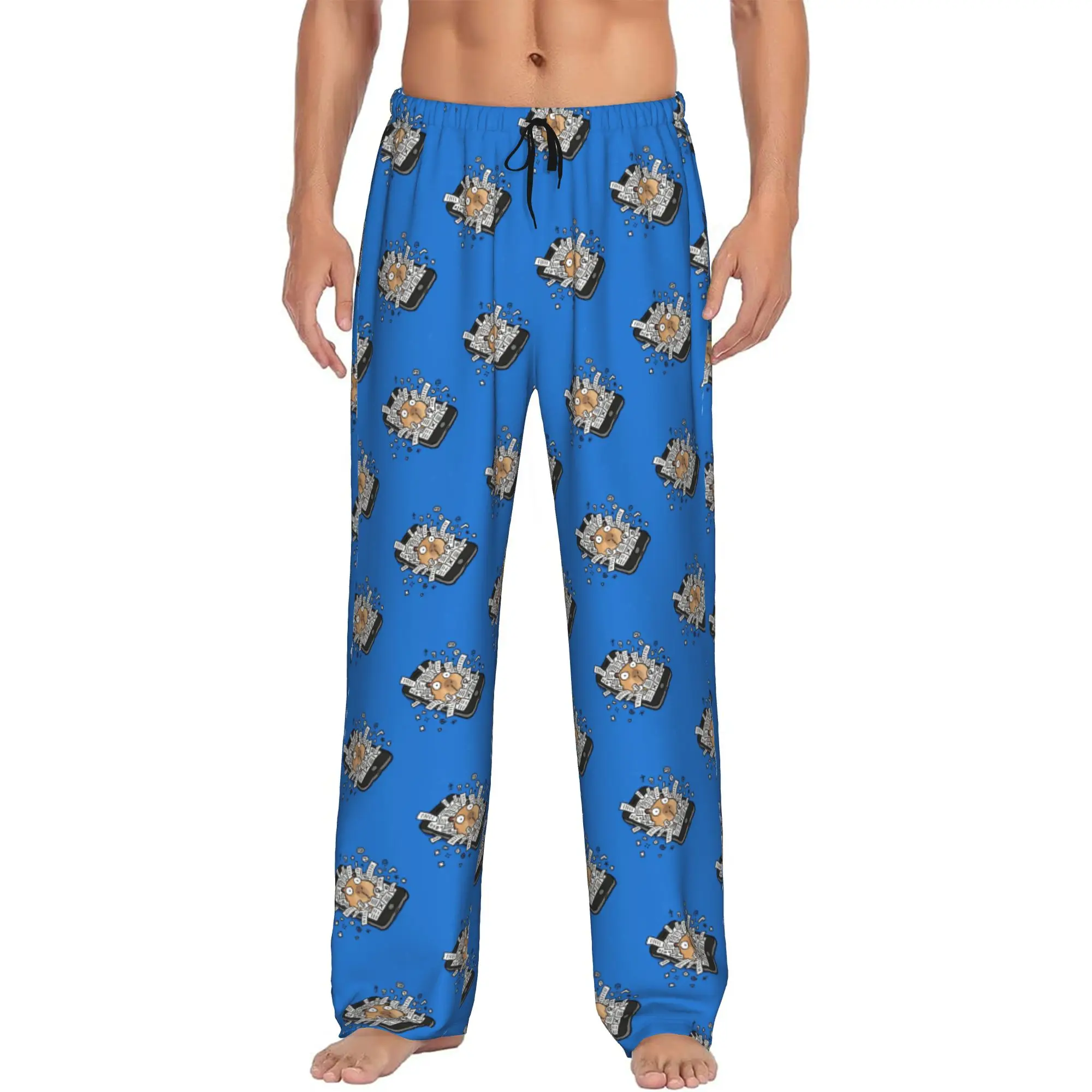 Custom Funny Capybara Pajama Pants Sleepwear for Men Elastic Waistband Sleep Lounge Bottoms with Pockets
Custom Funny Capybara Pajama Pants Sleepwear for Men Elastic Waistband Sleep Lounge Bottoms with Pockets