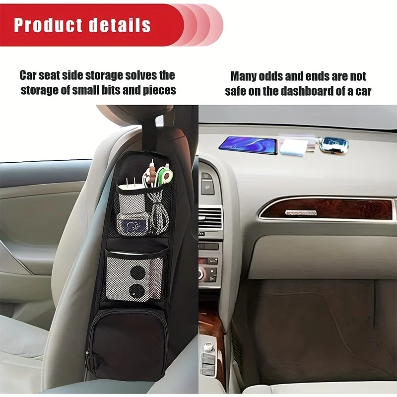 1pc Car storage bag, car seat back side hanging bag, mobile phone bag, car seat side storage bag, storage bag
1pc Car storage bag, car seat back side hanging bag, mobile phone bag, car seat side storage bag, storage bag