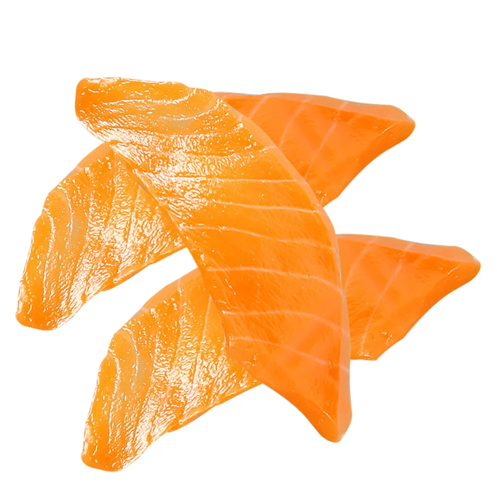 3pcs Simulated Sashimi Fake Food Decor Faux Realistic Japanese-style Salmon Slices Model PVC Longtime Use Home Supermarket
3pcs Simulated Sashimi Fake Food Decor Faux Realistic Japanese-style Salmon Slices Model PVC Longtime Use Home Supermarket