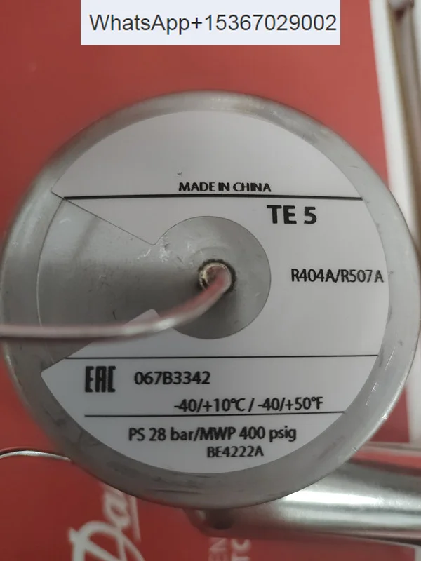 TES5 067B 3342 3297 3298 expansion valve TEN5 TE5 for ship air conditioning cold storage.
TES5 067B 3342 3297 3298 expansion valve TEN5 TE5 for ship air conditioning cold storage.