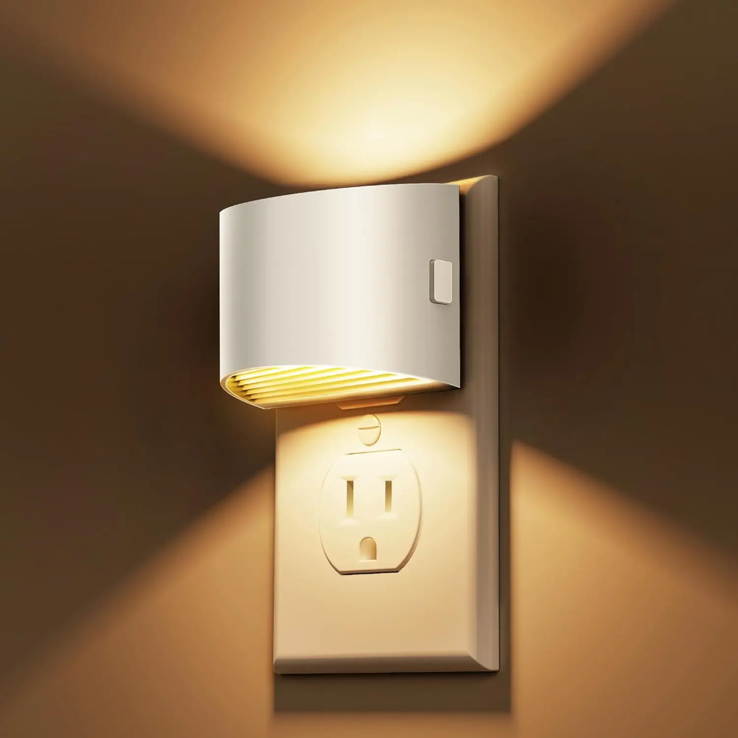 Dimmable LED Night Light, 3-Level Brightness, 3000K Soft White, 2 Pack, White Housing
Dimmable LED Night Light, 3-Level Brightness, 3000K Soft White, 2 Pack, White Housing