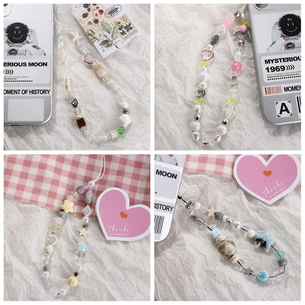 Star Pearl Beaded Phone Chain Hanging Cord Anti-Lost Phone Strap Phone Charms Wrist Strap Mobile Lanyard Phone Pendant
Star Pearl Beaded Phone Chain Hanging Cord Anti-Lost Phone Strap Phone Charms Wrist Strap Mobile Lanyard Phone Pendant