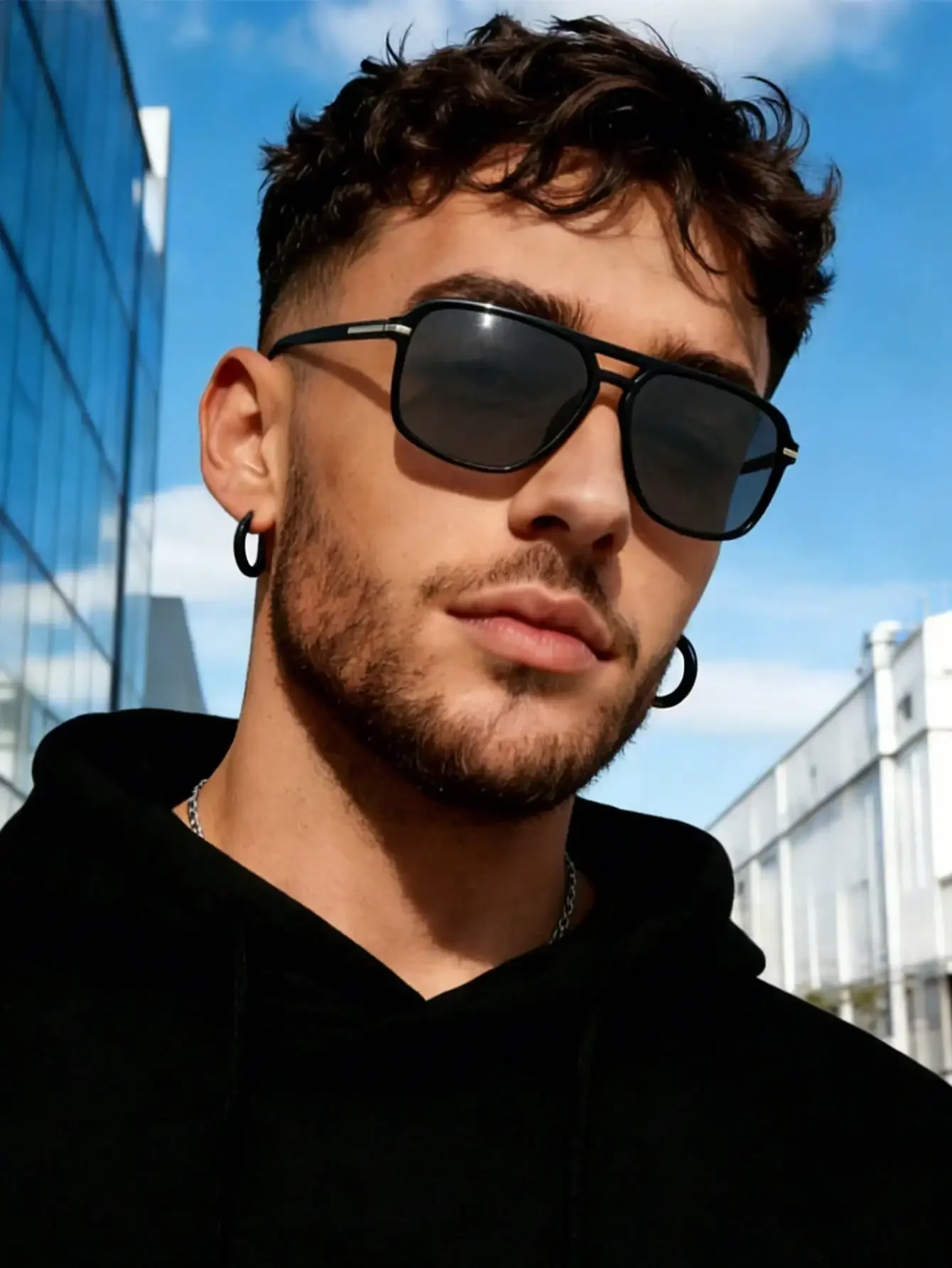 1 Pair Fashionable Square Double-Bridge Glasses, Classic Retro Style For Men, Suitable For Vacation, Travel, Beach, Outdoor Acti
1 Pair Fashionable Square Double-Bridge Glasses, Classic Retro Style For Men, Suitable For Vacation, Travel, Beach, Outdoor Acti