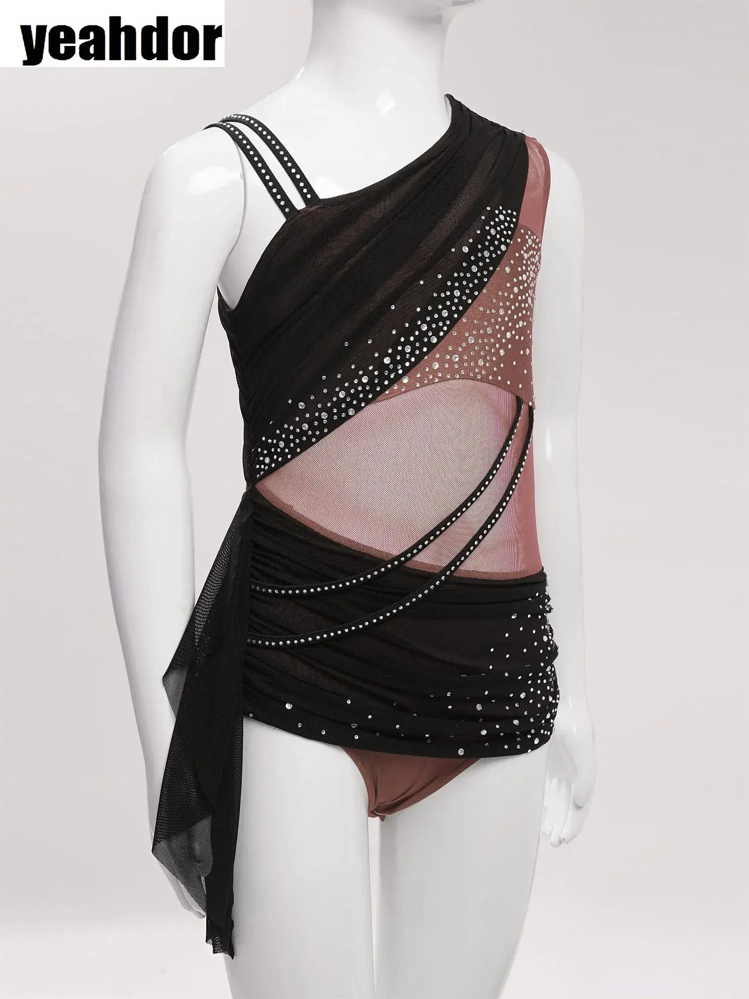 Girls Sparkly Rhinestones Ballet Leotard Dress Sheer Mesh Asymmetrical Dance Bodysuit Gymnastic Skating Lyrical Dance Costumes
Girls Sparkly Rhinestones Ballet Leotard Dress Sheer Mesh Asymmetrical Dance Bodysuit Gymnastic Skating Lyrical Dance Costumes