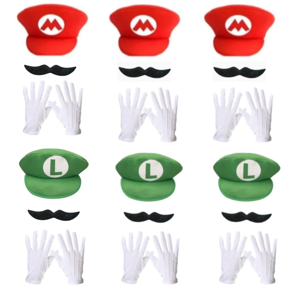18pcs Movie Super Brothers wholesale Hat with beard Cosplay Anime Halloween Costumes Accessories Christmas Fancy Dress Caps
18pcs Movie Super Brothers wholesale Hat with beard Cosplay Anime Halloween Costumes Accessories Christmas Fancy Dress Caps