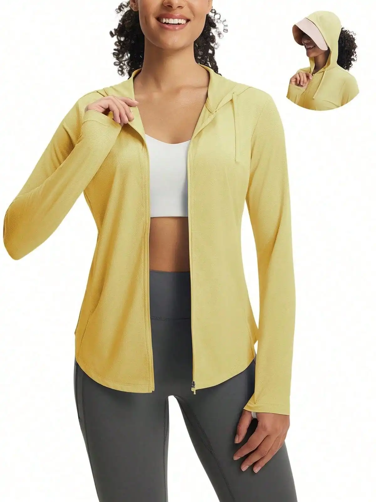 BALEAF Women UPF 50+ Sun Protection Hooded Jacket with Removable Brim, Lightweight Full Zip Long Sleeve Sun Hoodie for Outdoor Hiking SportsBaleaf
BALEAF Women UPF 50+ Sun Protection Hooded Jacket with Removable Brim, Lightweight Full Zip Long Sleeve Sun Hoodie for Outdoor Hiking SportsBaleaf