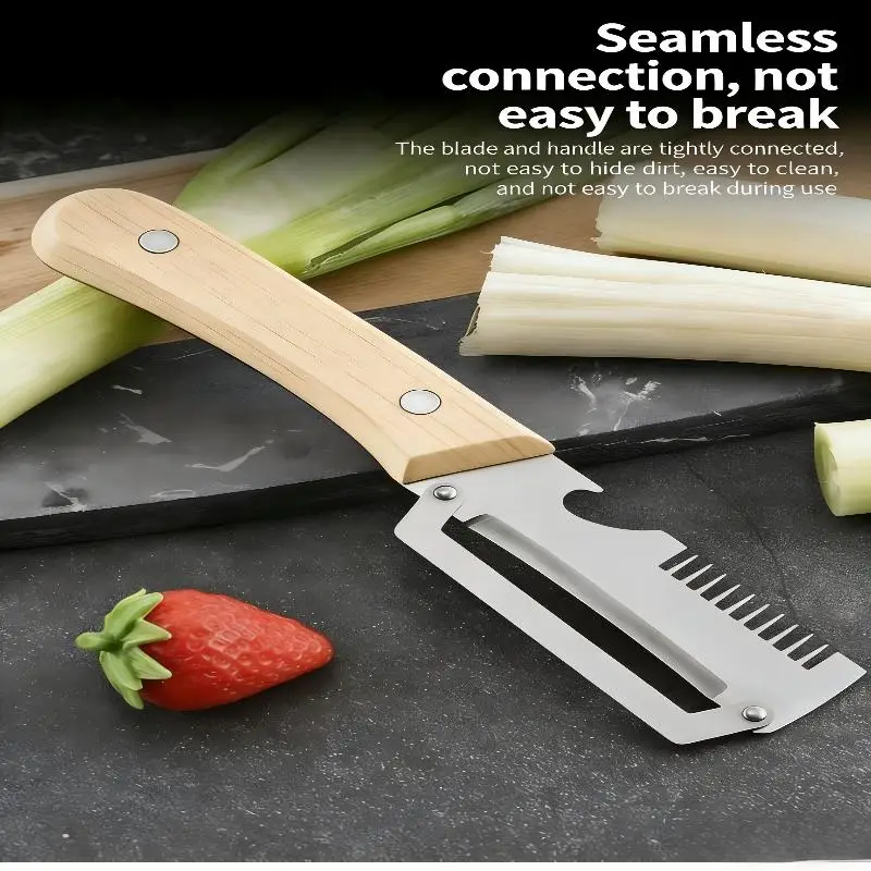 ^Multi-Functional Vegetable Peeler For Kitchen, Ultra-Sharp Stainless Steel Blade With Wooden Handle And Bottle Opener
^Multi-Functional Vegetable Peeler For Kitchen, Ultra-Sharp Stainless Steel Blade With Wooden Handle And Bottle Opener