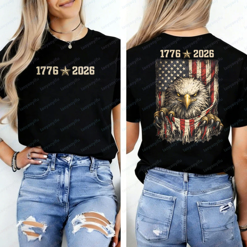 1776–2026 Eagle T-Shirt America Independence Day Anniversary Tee of America Patriotic Eagle Flag Memorial Day Vintage Clothes
1776–2026 Eagle T-Shirt America Independence Day Anniversary Tee of America Patriotic Eagle Flag Memorial Day Vintage Clothes