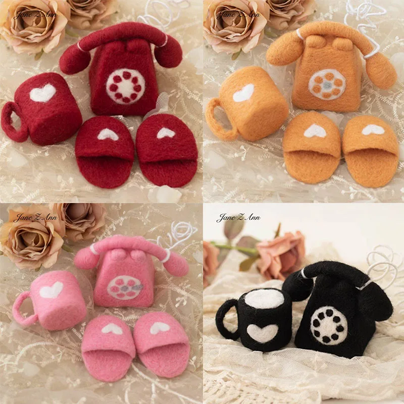 Handmade felt phone cup slipper multi-colors newborn baby photography supplies props
Handmade felt phone cup slipper multi-colors newborn baby photography supplies props