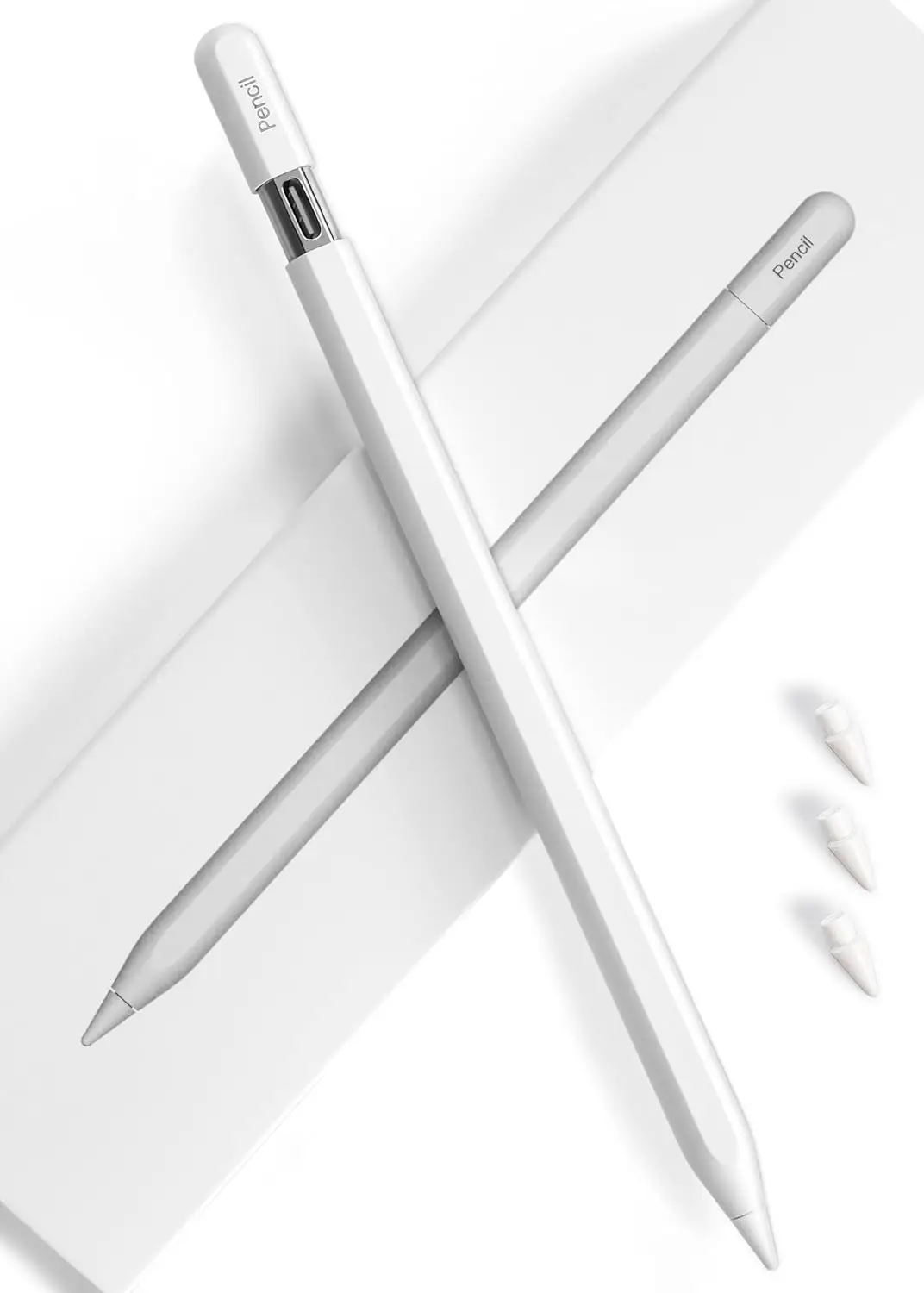USB-C Stylus for iPad 2018-2026: Slide Switch, Tilt & Palm Rejection, White
USB-C Stylus for iPad 2018-2026: Slide Switch, Tilt & Palm Rejection, White