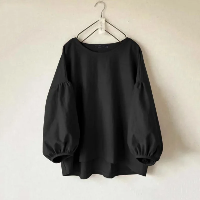 2025 Women's Long Sleeve Crew Neck Shirt Solid Color Tunic Top Retro Casual Loose Shirt Elegant Work Shirt
2025 Women's Long Sleeve Crew Neck Shirt Solid Color Tunic Top Retro Casual Loose Shirt Elegant Work Shirt