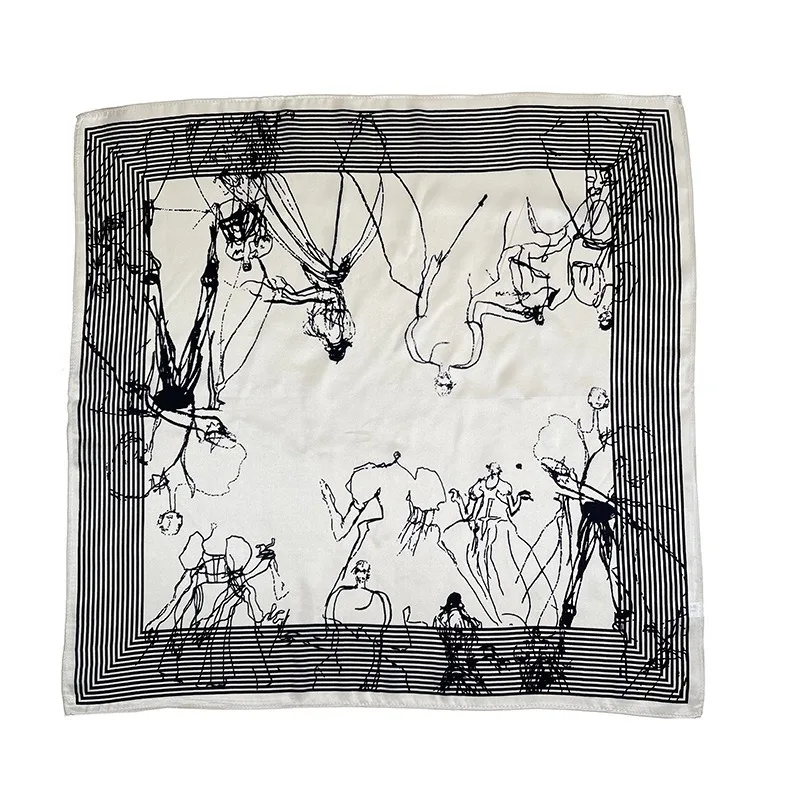 Abstract Sketch Figure Satin Square Scarf Black White Striped Border Unisex Neckerchief Hair Tie Handbag Decor Fashion Art Gift
Abstract Sketch Figure Satin Square Scarf Black White Striped Border Unisex Neckerchief Hair Tie Handbag Decor Fashion Art Gift
