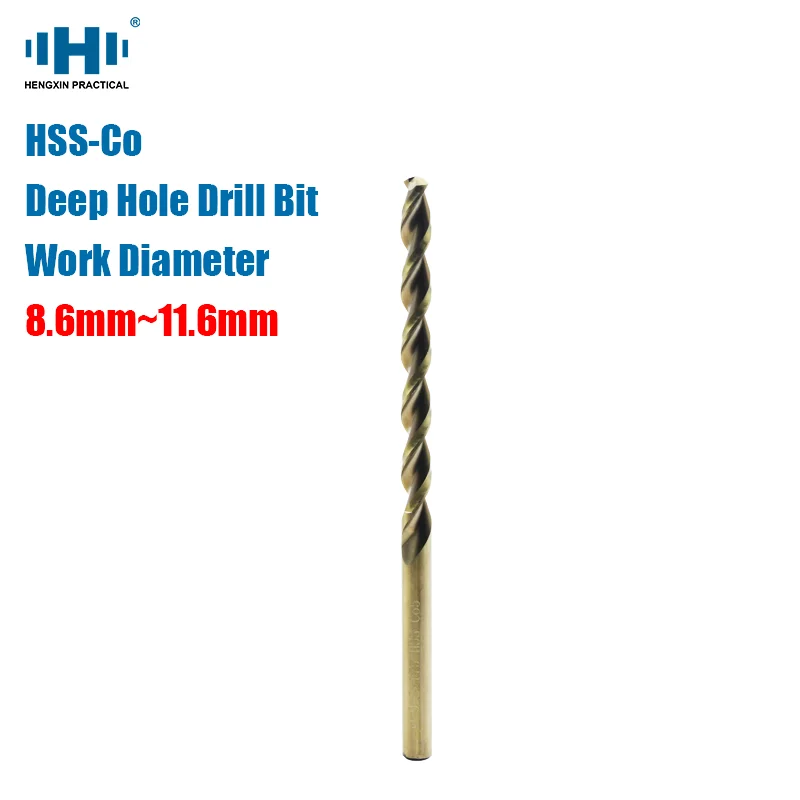 HENGXIN 8.6mm-11.6mm HSS-Co High Speed Steel HSS Cobalt Deep Hole Drill Bits Straight Shank Electric Twist Drill Bit CNC Latheat
HENGXIN 8.6mm-11.6mm HSS-Co High Speed Steel HSS Cobalt Deep Hole Drill Bits Straight Shank Electric Twist Drill Bit CNC Latheat