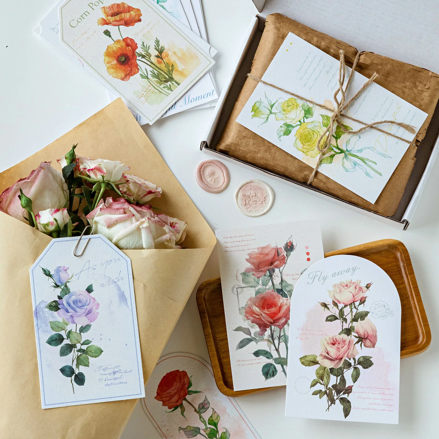 20Pcs Literary Style Flower Decoration Gift Birthday Message Wishes Card Boxed Postcards Flower Shop Small Cards
20Pcs Literary Style Flower Decoration Gift Birthday Message Wishes Card Boxed Postcards Flower Shop Small Cards