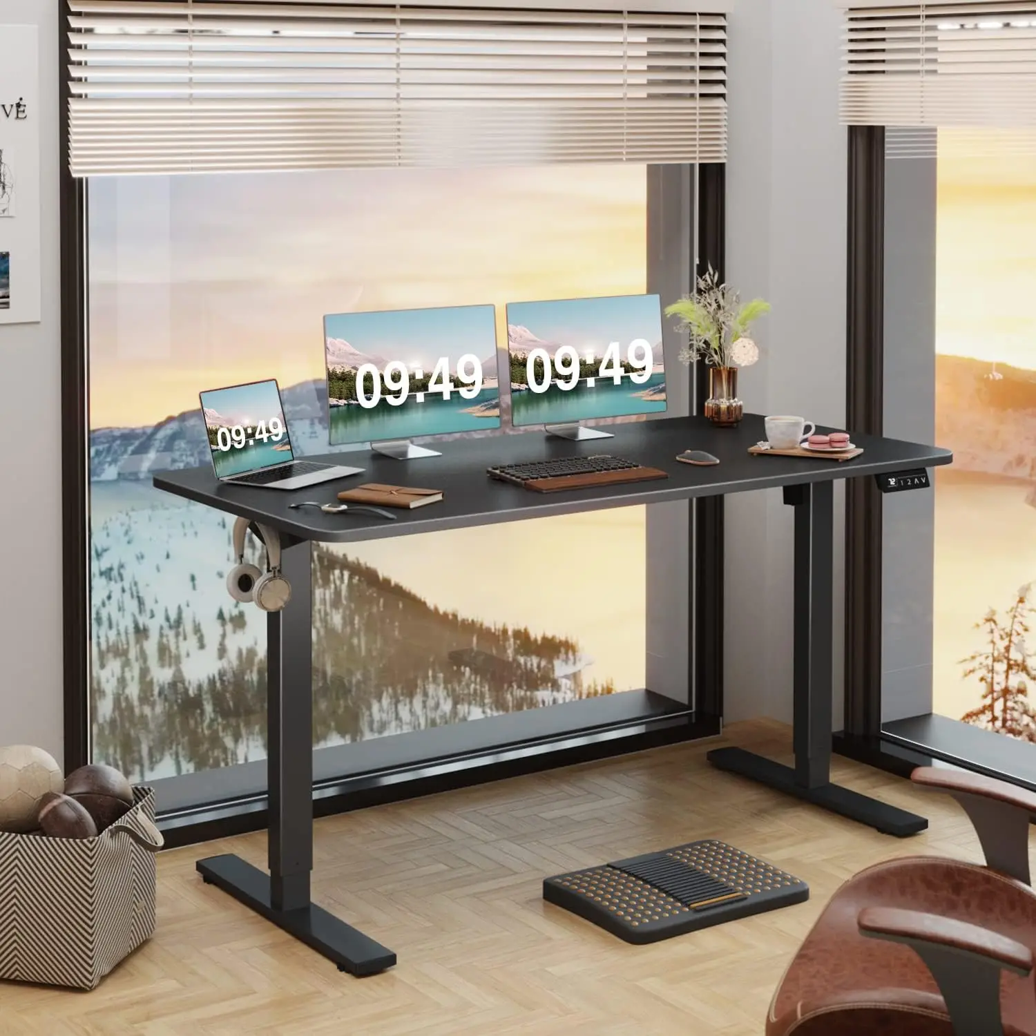 Electric Height Adjustable Standing Desk Large Sit Stand Up Desk Home Office Computer Desk Mem
Electric Height Adjustable Standing Desk Large Sit Stand Up Desk Home Office Computer Desk Mem