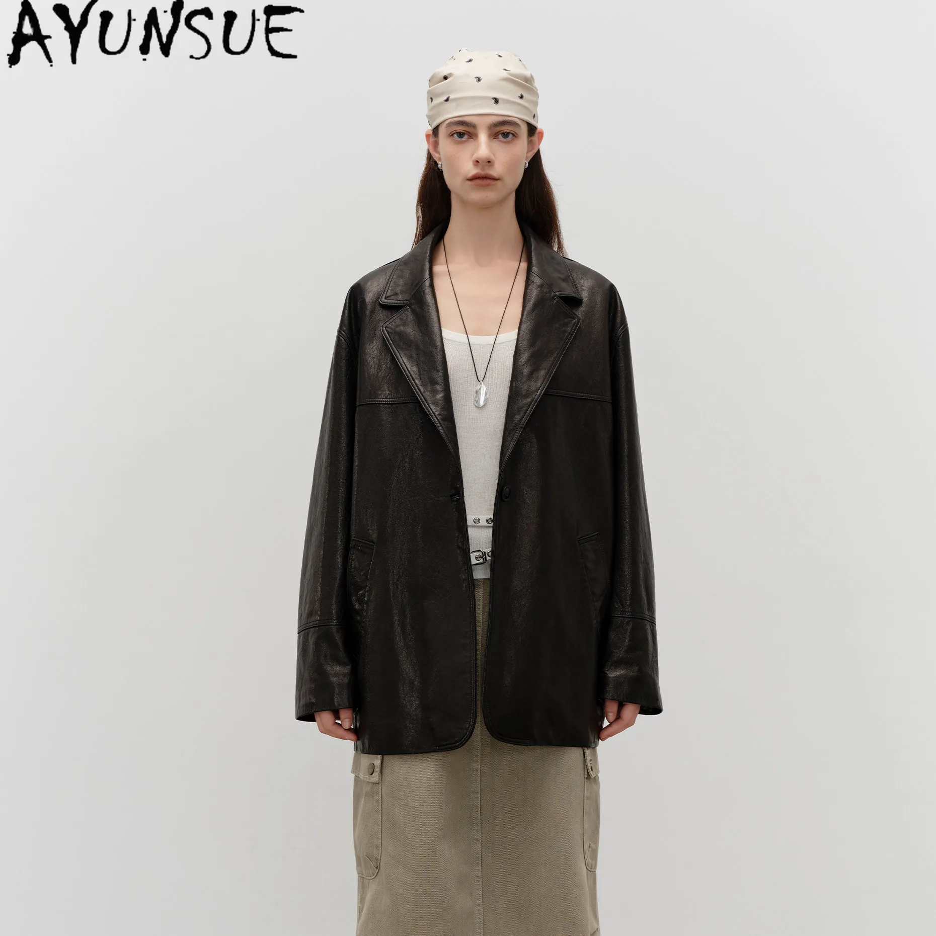 AYUNSUE Real Leather Jacket Woman Clothing Fashion Sheepskin Suit Coat Women Spring Autumn Coats Loose Fit Casaco Feminino
AYUNSUE Real Leather Jacket Woman Clothing Fashion Sheepskin Suit Coat Women Spring Autumn Coats Loose Fit Casaco Feminino