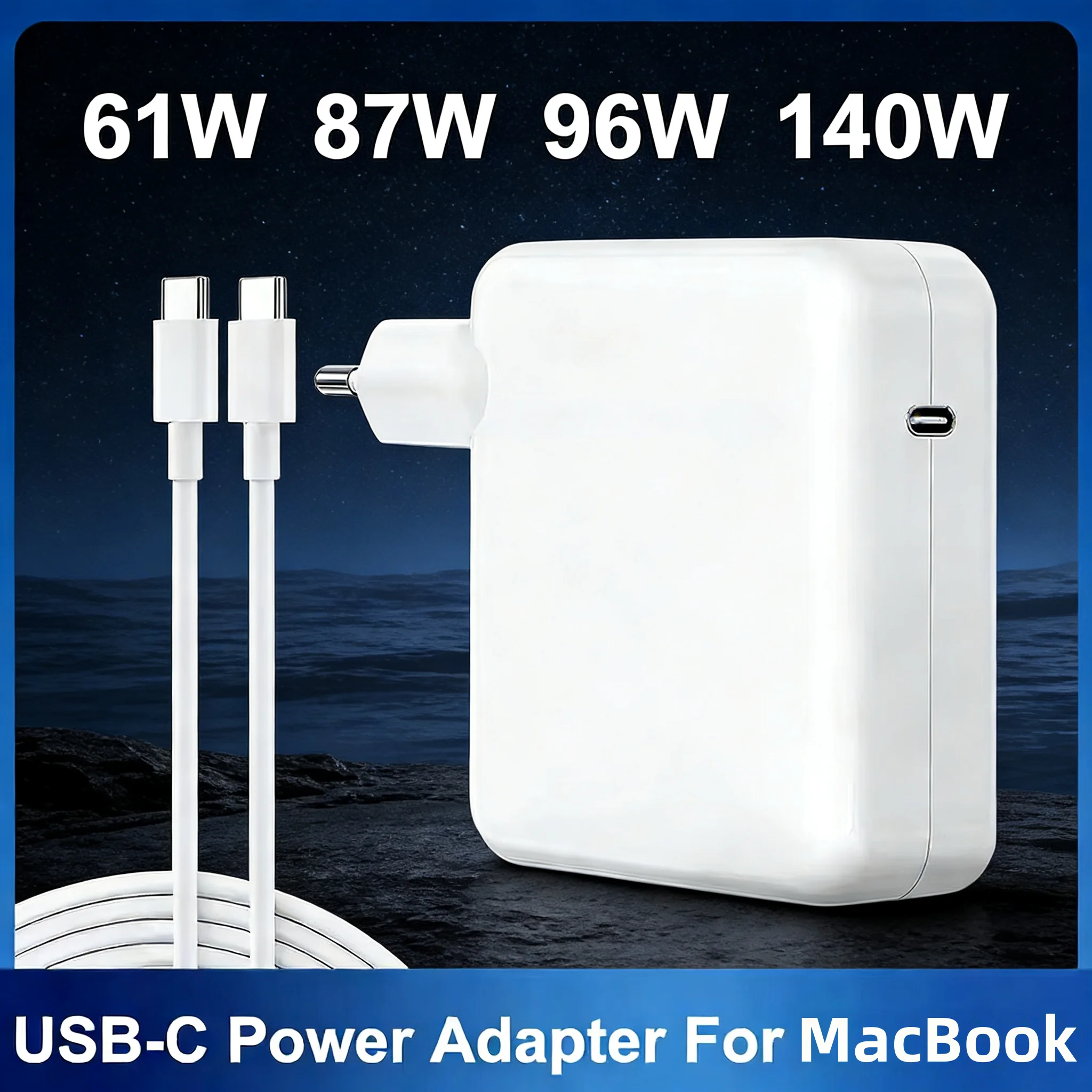 30W–140W USB C Wall Charger, Power Adapter for MacBook Pro/Air 13-16 Inch Models (2018-2020, Including M3)
30W–140W USB C Wall Charger, Power Adapter for MacBook Pro/Air 13-16 Inch Models (2018-2020, Including M3)
