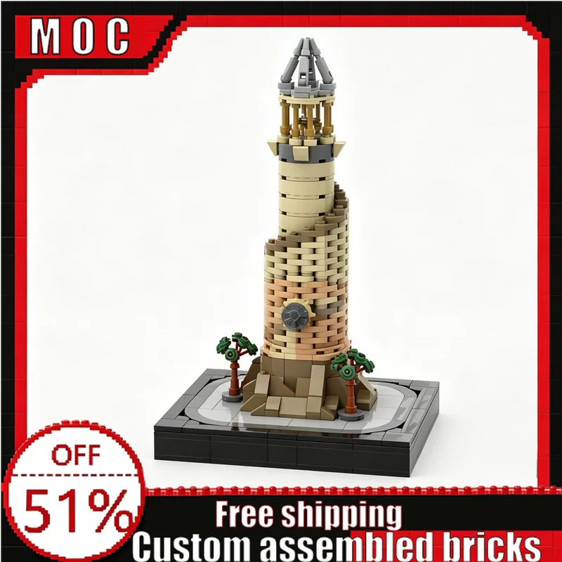 460 Parts Ancient Pharos Lighthouse Architecture Building Blocks Boy Educational Assembly Toys Creative Birthday Christmas Gifts
460 Parts Ancient Pharos Lighthouse Architecture Building Blocks Boy Educational Assembly Toys Creative Birthday Christmas Gifts