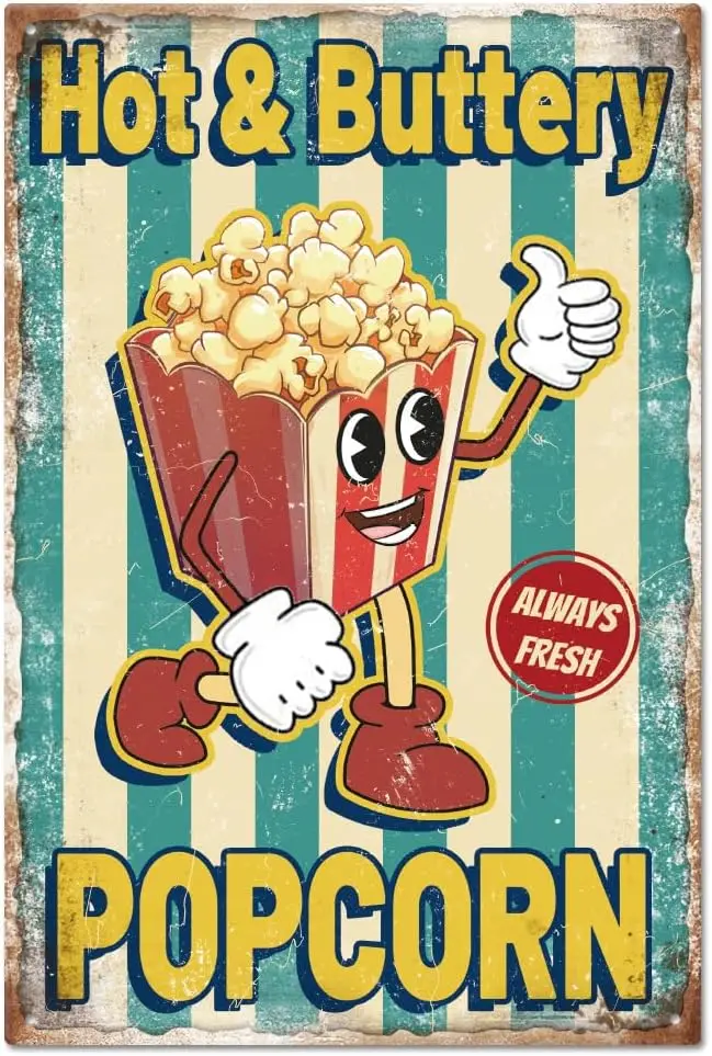 GLOBLELAND Vintage Cartoon Character Metal 8×12Inch Retro Delicious Popcorn Funny Tin Room Door Sign Cave Signs Art Plaque
GLOBLELAND Vintage Cartoon Character Metal 8×12Inch Retro Delicious Popcorn Funny Tin Room Door Sign Cave Signs Art Plaque