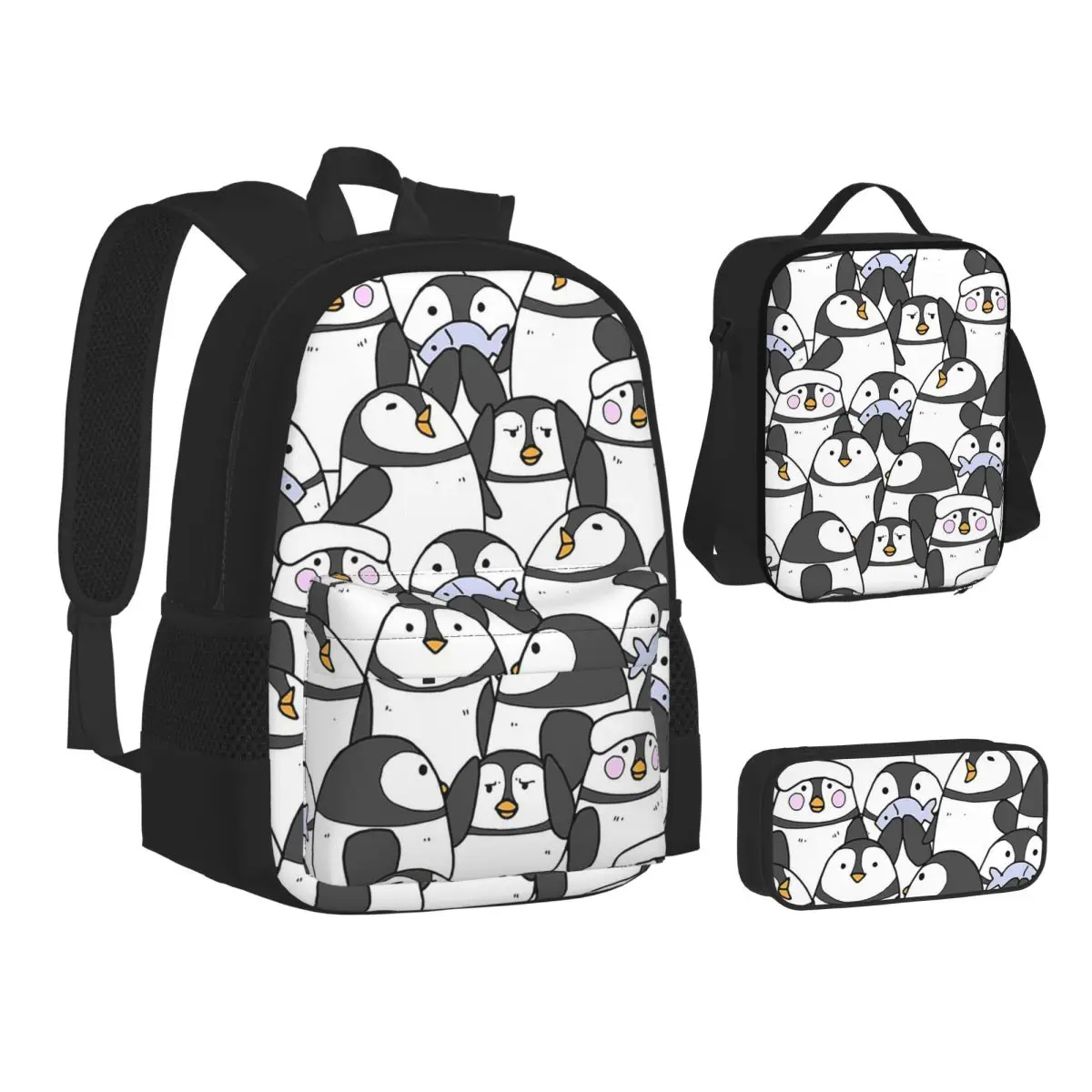 Hand Drawn Penguin Set Backpacks Students Bookbag School Bags Children Rucksack Lunch Bag Pen Bag Three-Piece Set
Hand Drawn Penguin Set Backpacks Students Bookbag School Bags Children Rucksack Lunch Bag Pen Bag Three-Piece Set