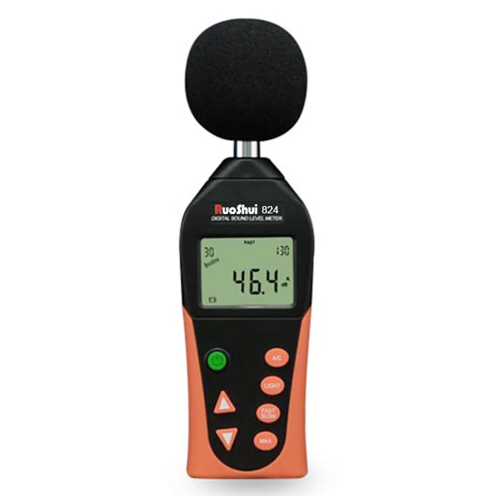 824 Digital Sound Level Meter Noise DB Decibel Measurement 30-130DB Sound
824 Digital Sound Level Meter Noise DB Decibel Measurement 30-130DB Sound