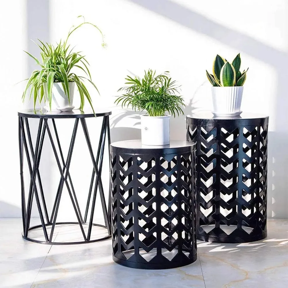 Set of 3 Nesting Metal Round Coffee Table, Side Table End Table Multifunctional Use,Heavy Duty Metal Plant Stand Garden Stool
Set of 3 Nesting Metal Round Coffee Table, Side Table End Table Multifunctional Use,Heavy Duty Metal Plant Stand Garden Stool