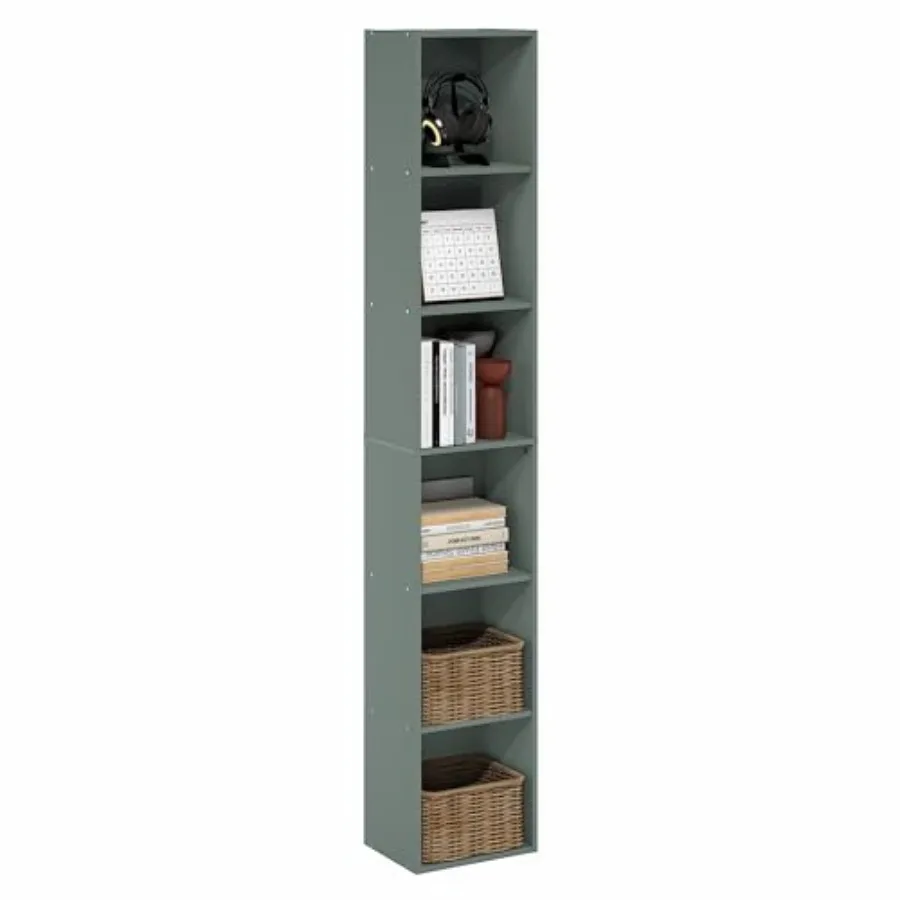LUDER Book Shelf 6-Tier Tall Modern Bookshelf Bookcase with Open Shelving Floor Standing Shelves 9.3 x 12 x 71 for Living Room
LUDER Book Shelf 6-Tier Tall Modern Bookshelf Bookcase with Open Shelving Floor Standing Shelves 9.3 x 12 x 71 for Living Room