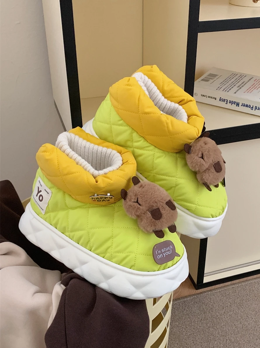 Couple's Winter Snow Boots Cotton Lined Capybara Water Shoes Men's Women's Outdoor Wear Warm Casual Short Tube Boots
Couple's Winter Snow Boots Cotton Lined Capybara Water Shoes Men's Women's Outdoor Wear Warm Casual Short Tube Boots