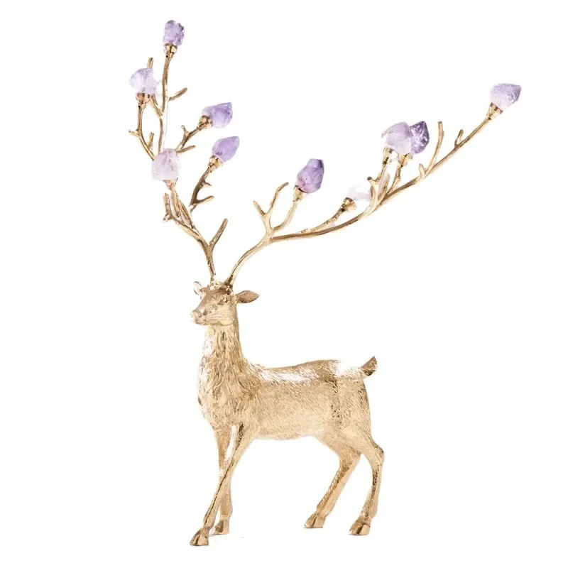 Lucky, all-copper deer entrance ornaments, light luxury high-end home accessories
Lucky, all-copper deer entrance ornaments, light luxury high-end home accessories