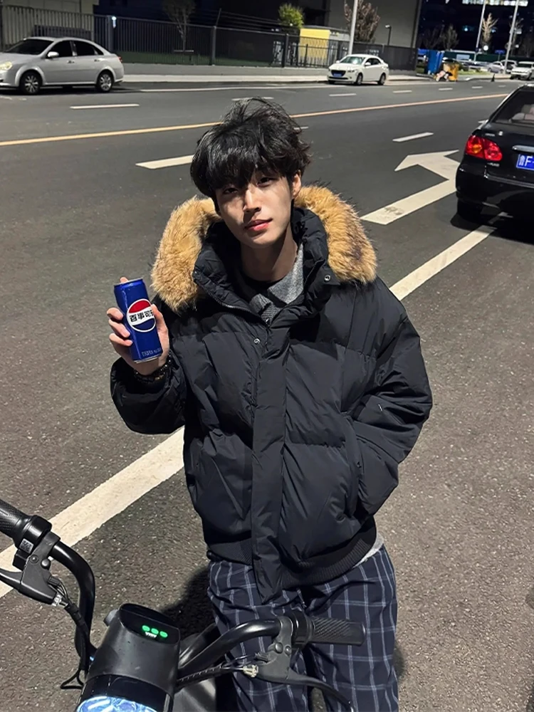 Bla ort Detachable Fur Collar Hooded Cotton Jaet Men's Winter Thi Warm Puffer Jaet American Retro Sle Coat Cotton...
Bla ort Detachable Fur Collar Hooded Cotton Jaet Men's Winter Thi Warm Puffer Jaet American Retro Sle Coat Cotton...