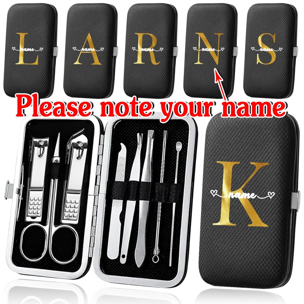 Customized Name 8Pcs Manicure Tools Set Portable Nail Clippers Kit Stainless Steel Pedicure Organizer Professiona Grooming Box
Customized Name 8Pcs Manicure Tools Set Portable Nail Clippers Kit Stainless Steel Pedicure Organizer Professiona Grooming Box