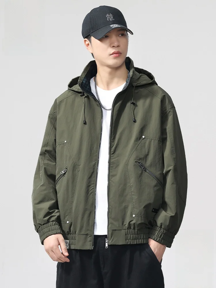 PaulFrank Men's Double-Sided Wear Detachable Hat Jaet Outdoor Workwear Coat Casual Loose Fit Polyester Fiber Autumn Jaet
PaulFrank Men's Double-Sided Wear Detachable Hat Jaet Outdoor Workwear Coat Casual Loose Fit Polyester Fiber Autumn Jaet